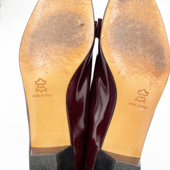 Vintage Salvatore Ferragamo Boutique Purple Patent Leather Vara Bow Pump 9.5 AAA - Picture 10 of 12